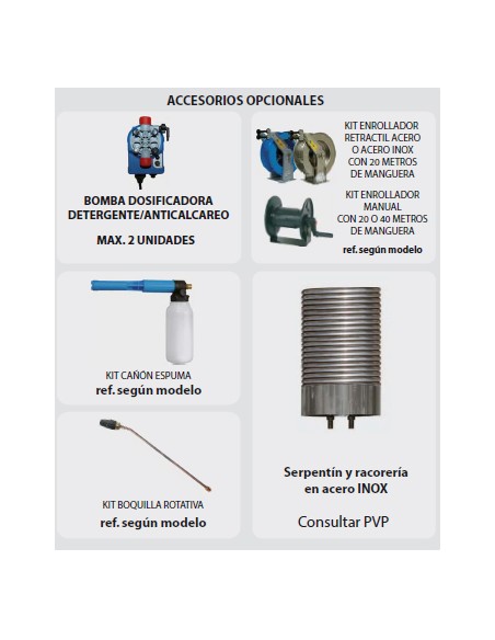Accesorios opcionales